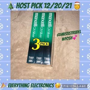 3 pack maxell GX-silver T-160 video cassettes New sealed in plastic